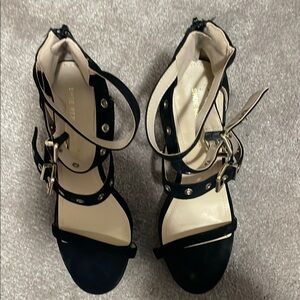 Shoe Republic LA Black Strappy Sandals